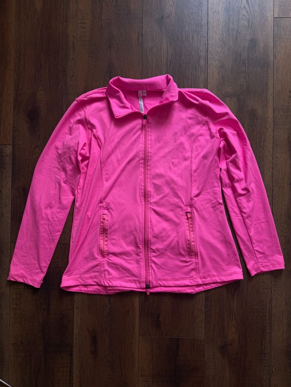 Fitted Neon Hot Pink Lulu-B Active Athletic Barbiecore Jacket M